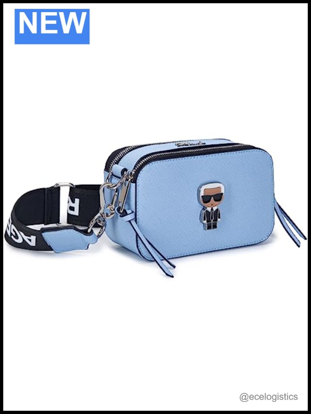 Women's Faux Leather Camera Crossbody Bag Detachable Chain Strap Satchel Purse